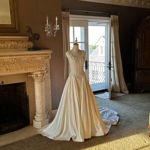 Ivory Ball Gown with Beaded Bodice